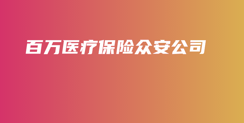 百万医疗保险众安公司-PLB