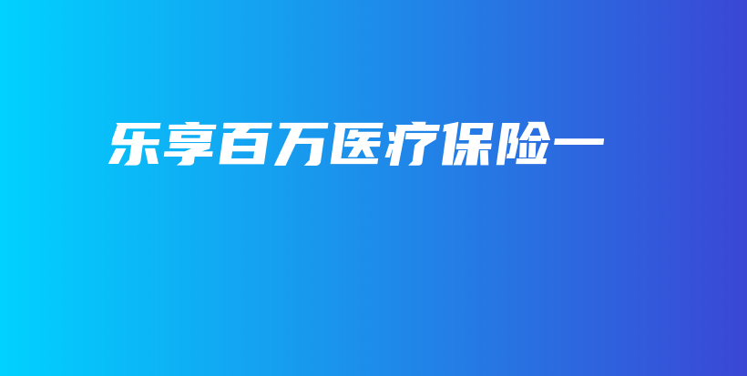 乐享百万医疗保险一-PLB