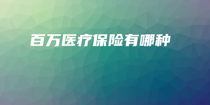 百万医疗保险有哪种-PLB