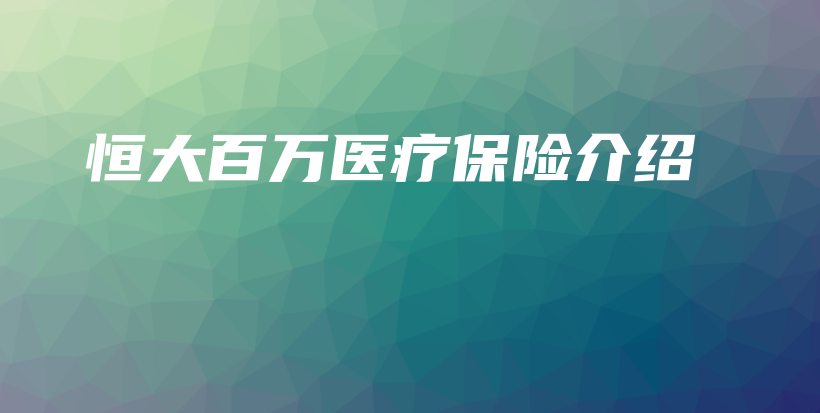 恒大百万医疗保险介绍-PLB