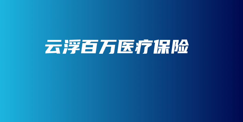 云浮百万医疗保险-PLB