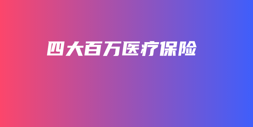 四大百万医疗保险-PLB