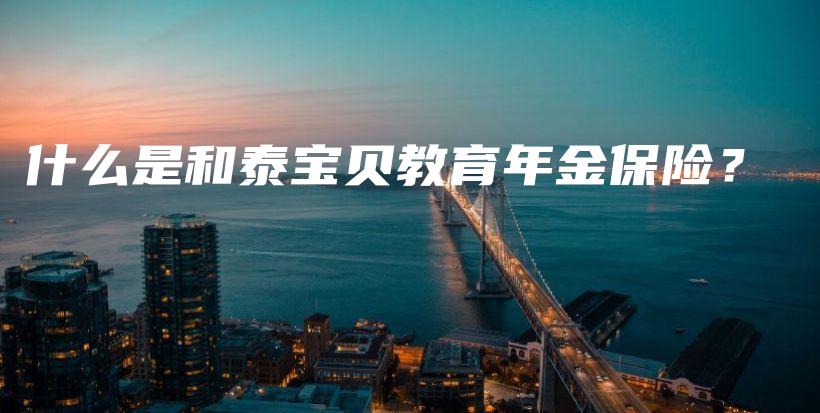 什么是和泰宝贝教育年金保险？-PLB