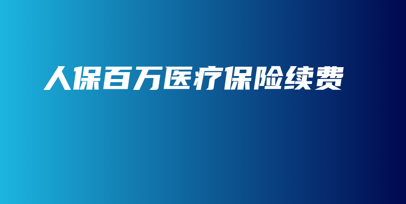 人保百万医疗保险续费-PLB