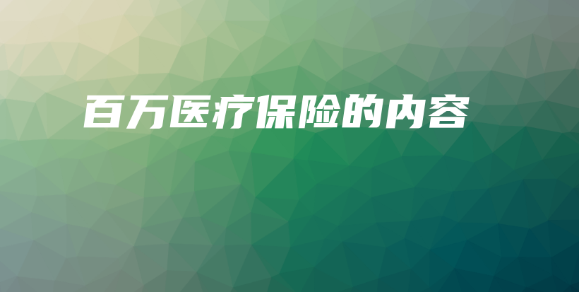 百万医疗保险的内容-PLB