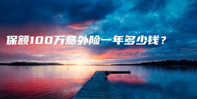 保额100万意外险一年多少钱？-PLB