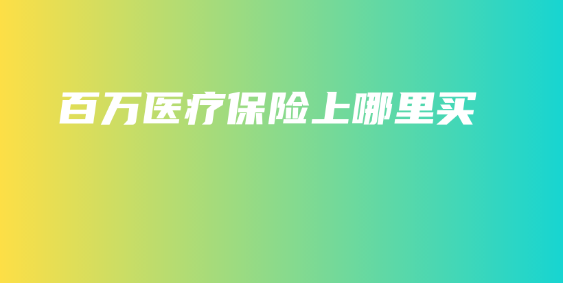 百万医疗保险上哪里买-PLB
