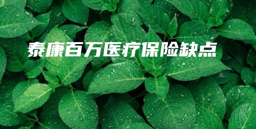 泰康百万医疗保险缺点-PLB