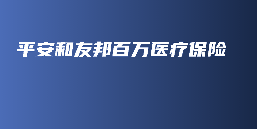 平安和友邦百万医疗保险-PLB