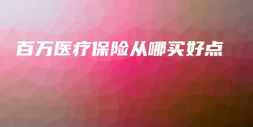 百万医疗保险从哪买好点-PLB