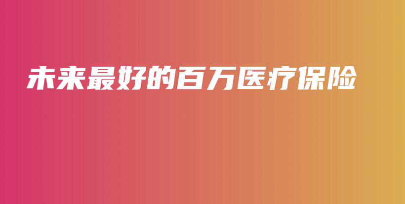 未来最好的百万医疗保险-PLB