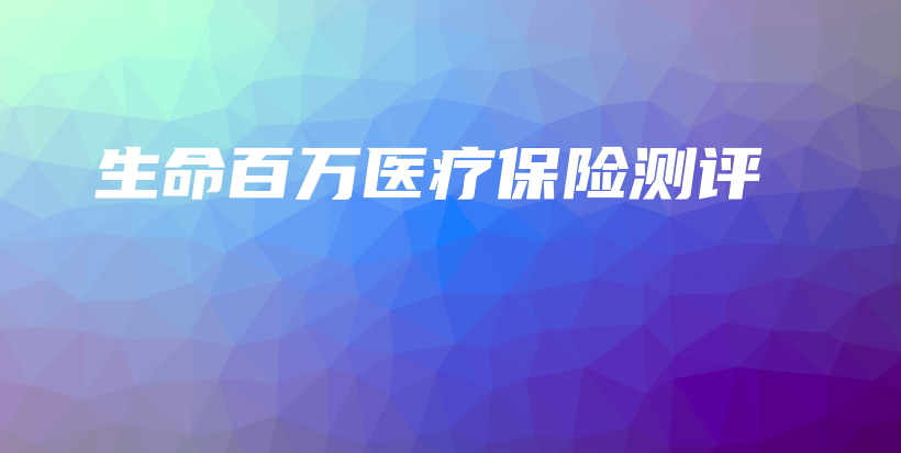 生命百万医疗保险测评-PLB