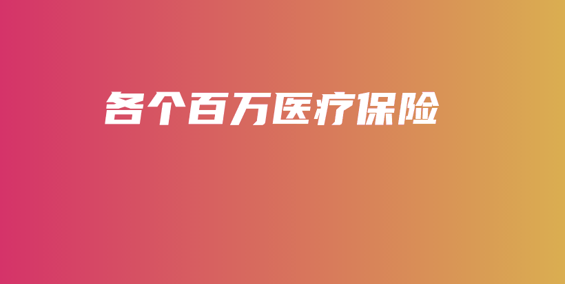 各个百万医疗保险-PLB
