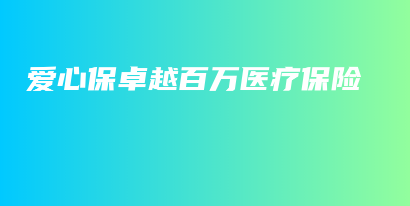 爱心保卓越百万医疗保险-PLB