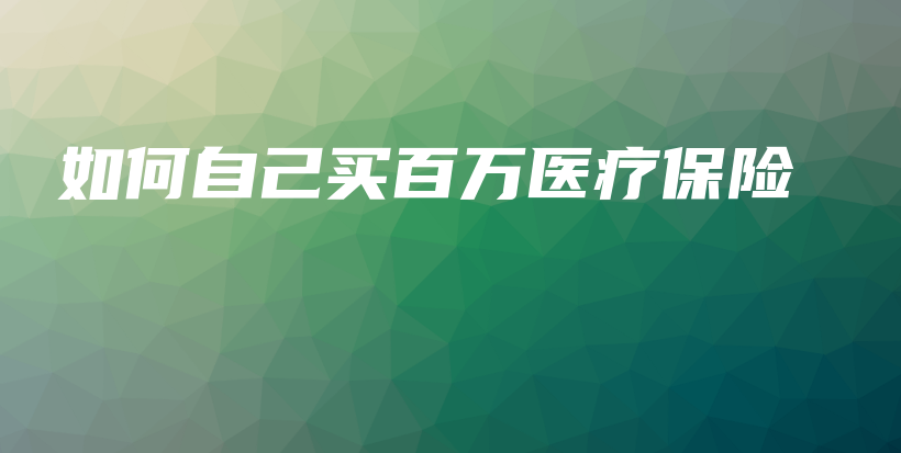 如何自己买百万医疗保险-PLB