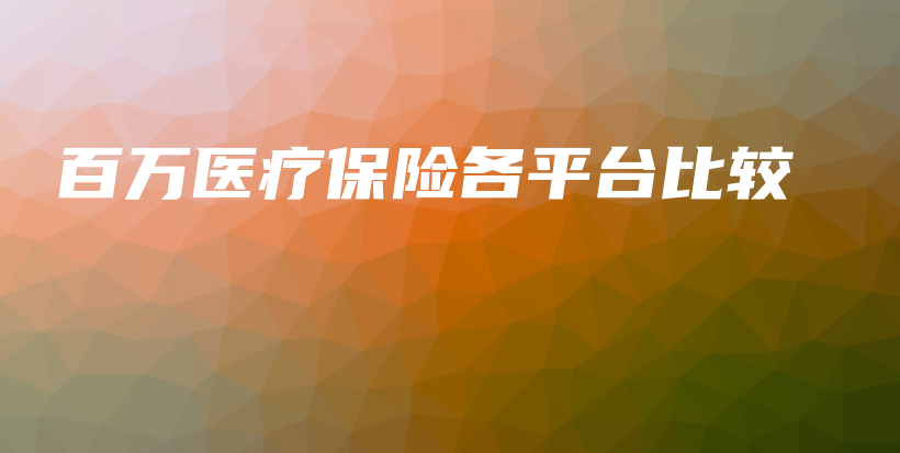 百万医疗保险各平台比较-PLB