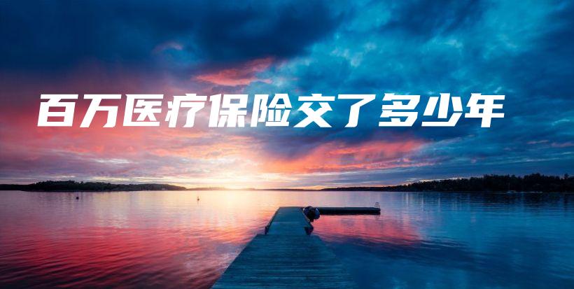 百万医疗保险交了多少年-PLB