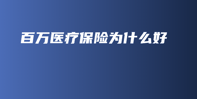 百万医疗保险为什么好-PLB
