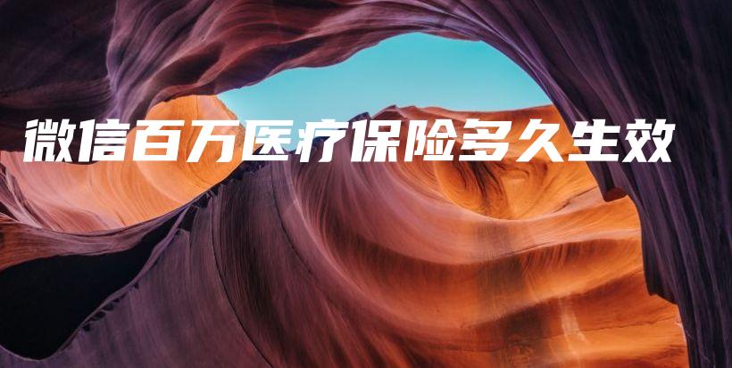微信百万医疗保险多久生效-PLB