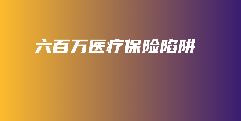 六百万医疗保险陷阱-PLB