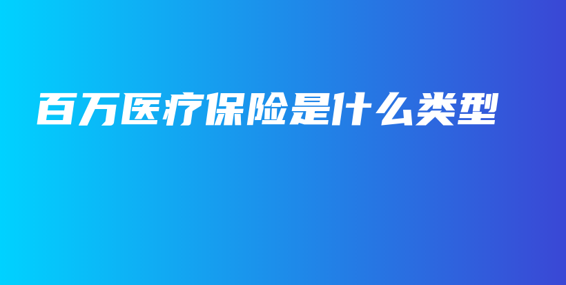 百万医疗保险是什么类型-PLB