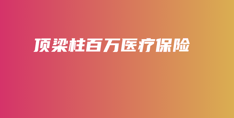 顶梁柱百万医疗保险-PLB