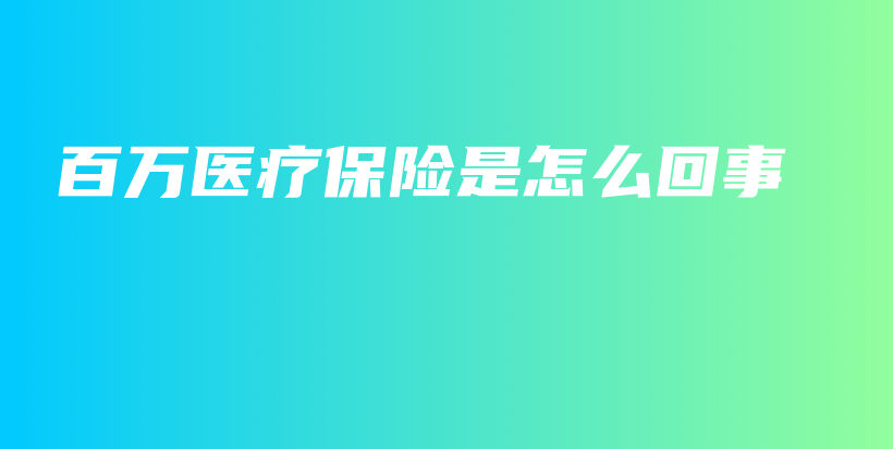 百万医疗保险是怎么回事-PLB