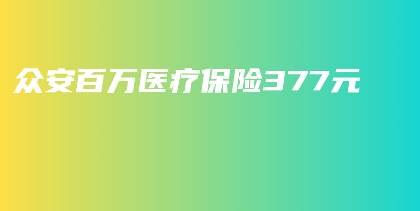 众安百万医疗保险377元-PLB