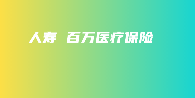 人寿 百万医疗保险-PLB