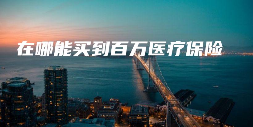 在哪能买到百万医疗保险-PLB