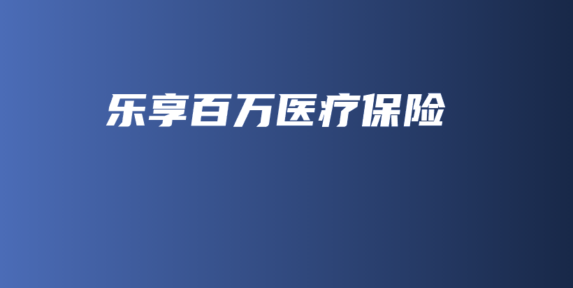 乐享百万医疗保险-PLB