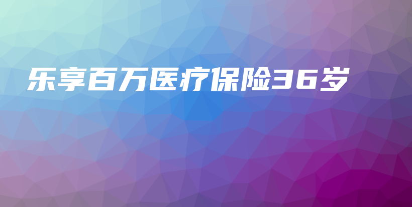 乐享百万医疗保险36岁-PLB