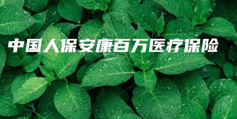 中国人保安康百万医疗保险-PLB