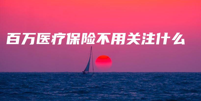 百万医疗保险不用关注什么-PLB